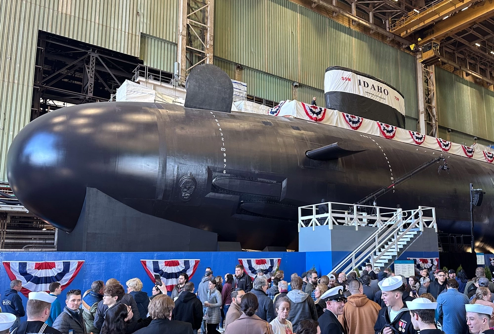 PCU Idaho (SSN 799) christening ceremony